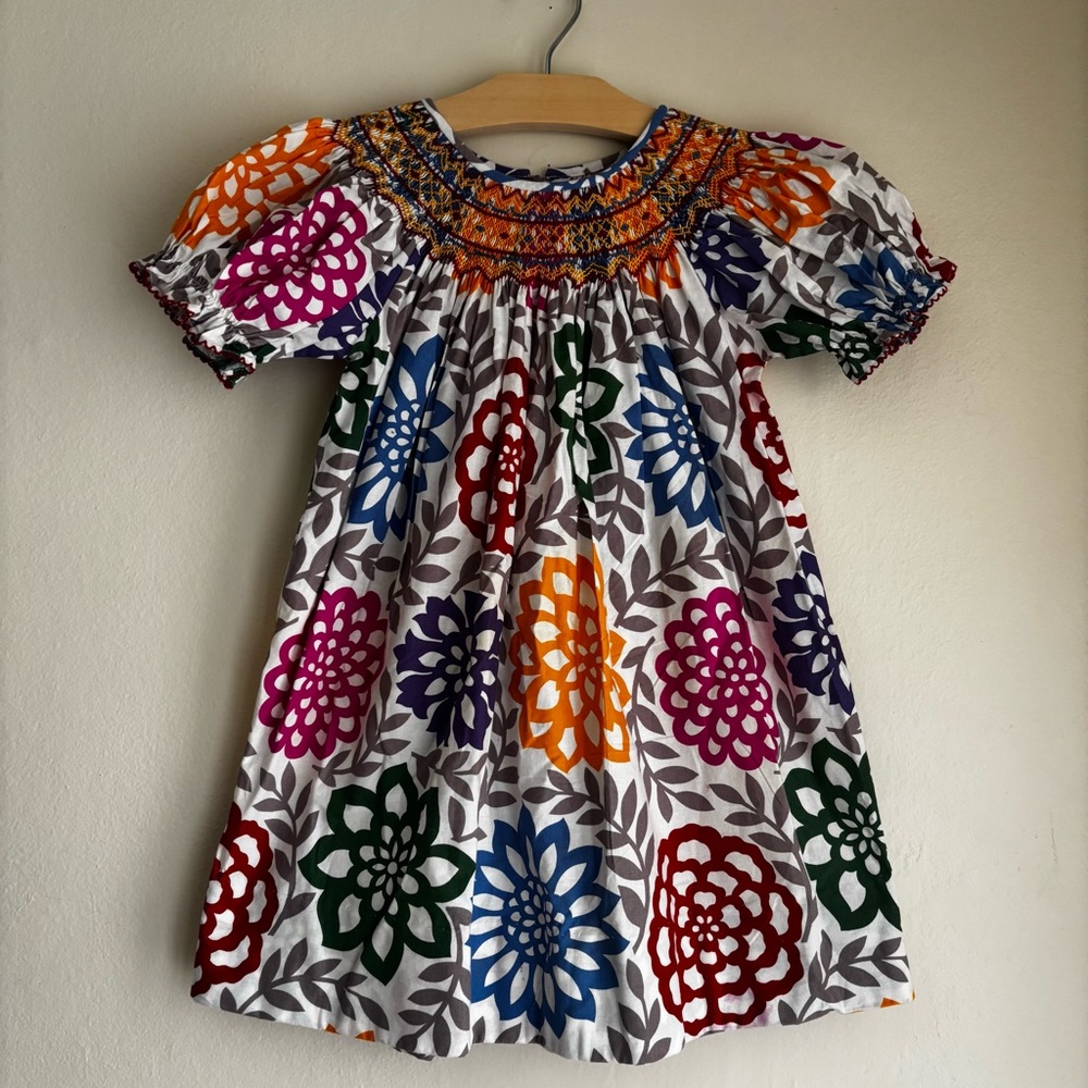 Le Za Me Colorful Floral Kids Dress